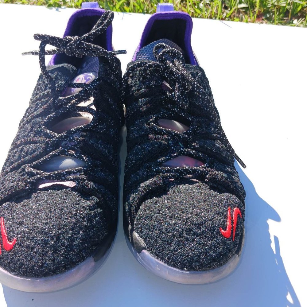 Nike LeBron XVIII NRG GS Size 4Y Black Bright Crimson Youth Woman Kids - Picture 8 of 16